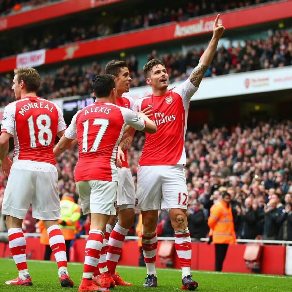 jersey 2014/15 arsenal local manga corta versión fan retro