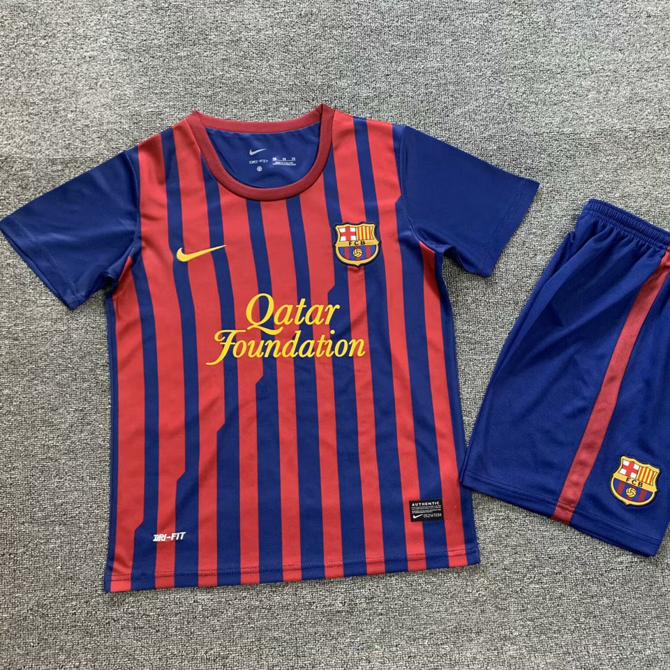 jersey 2011/12 barcelona local manga corta niño retro