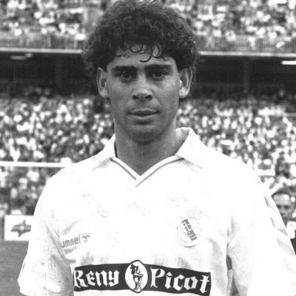 jersey 1989/90 real madrid local manga corta versión fan retro