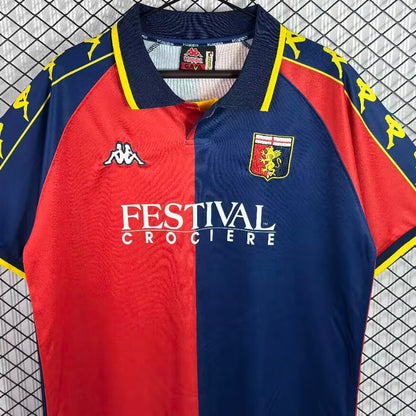 Jersey 1999/2000 Genoa Local Manga corta Versión Fan Retro