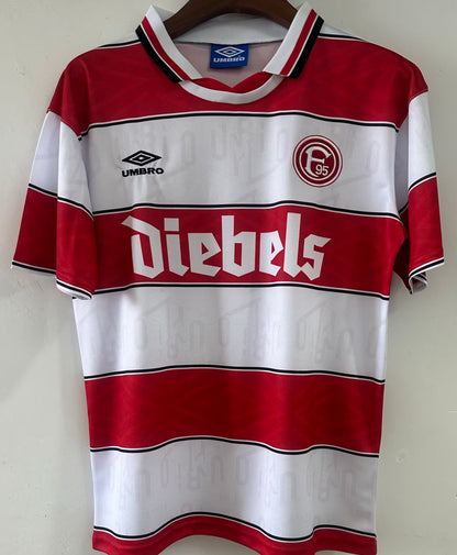 Jersey 1996 Fortuna Dusseldorf Local Manga corta Versión Fan Retro