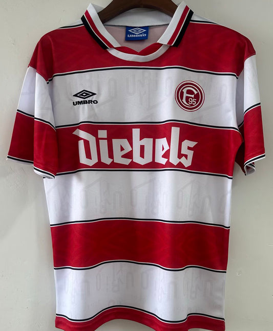 Jersey 1996 Fortuna Dusseldorf Local Manga corta Versión Fan Retro