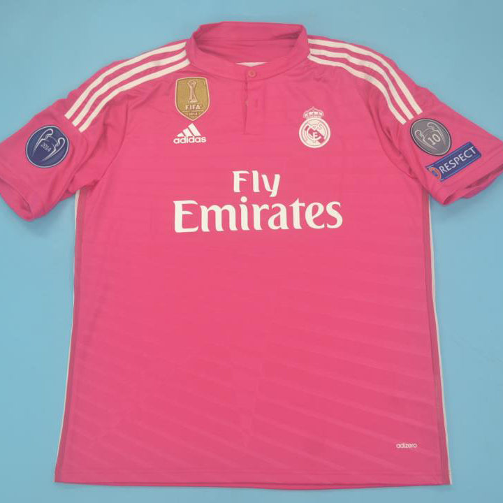 jersey 2014/15 real madrid visitante manga corta versión fan retro