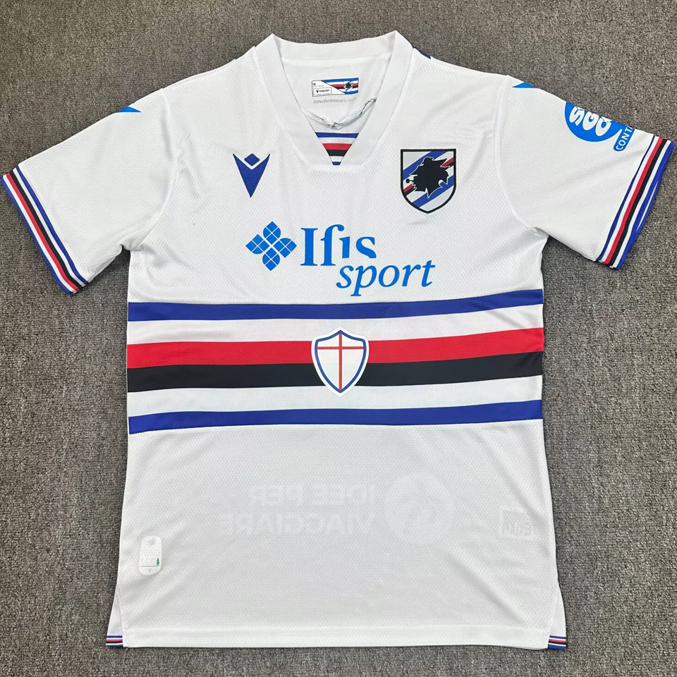jersey 2025/26 sampdoria visitante manga corta versión fan