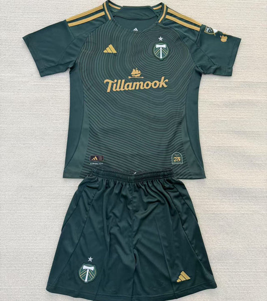 Jersey 2025/26 Portland Timbers Local Manga corta Niño