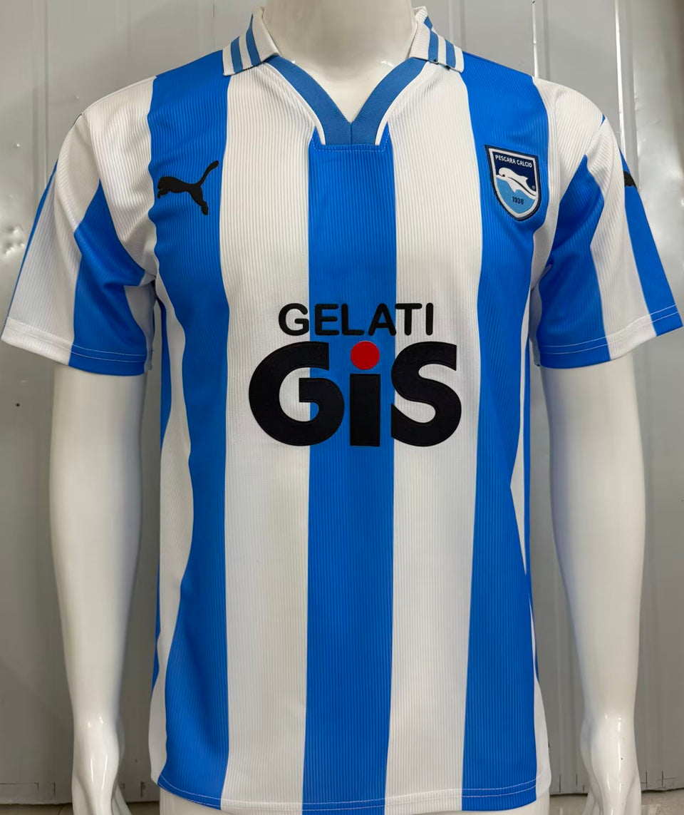 jersey 2000/2001 pescara local manga corta versión fan retro