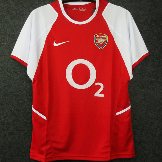 Jersey 2002/04 Arsenal Local Manga corta Versión Fan Retro