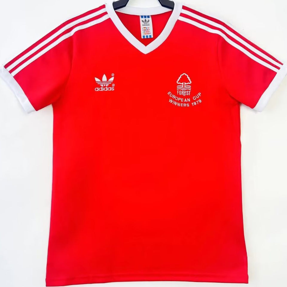 Jersey 1977/1980 Nottingham Local Manga corta Versión Fan Retro