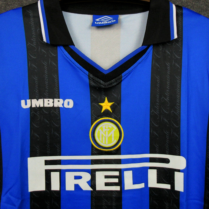 Jersey 1997/98 Inter Milan Local Manga larga Versión Fan Retro