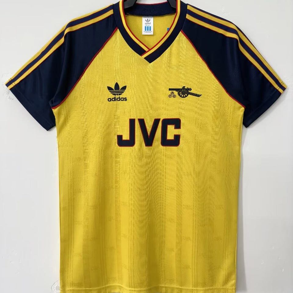 jersey 1988/90 arsenal visitante manga corta versión fan retro
