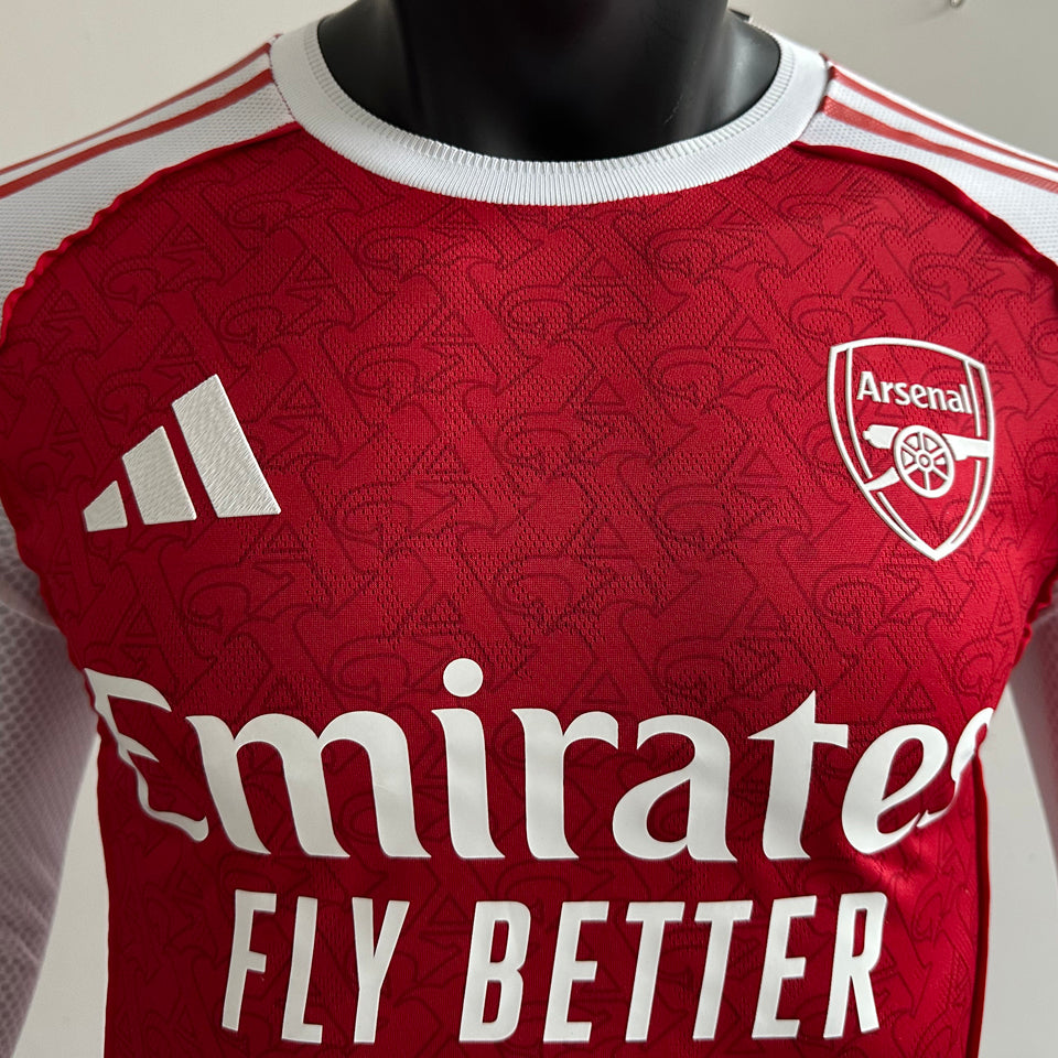 jersey 2025/26 arsenal local manga larga versión jugador