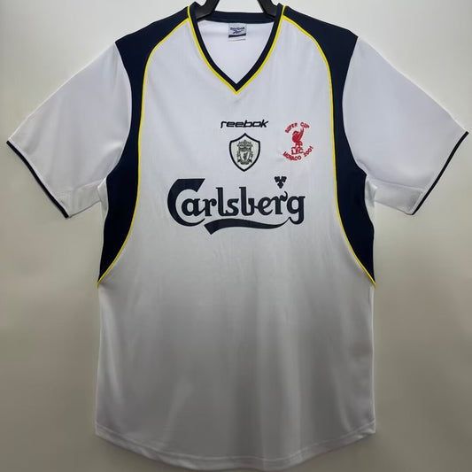 Jersey 2001/02 Liverpool Visitante Manga corta Versión Fan Retro
