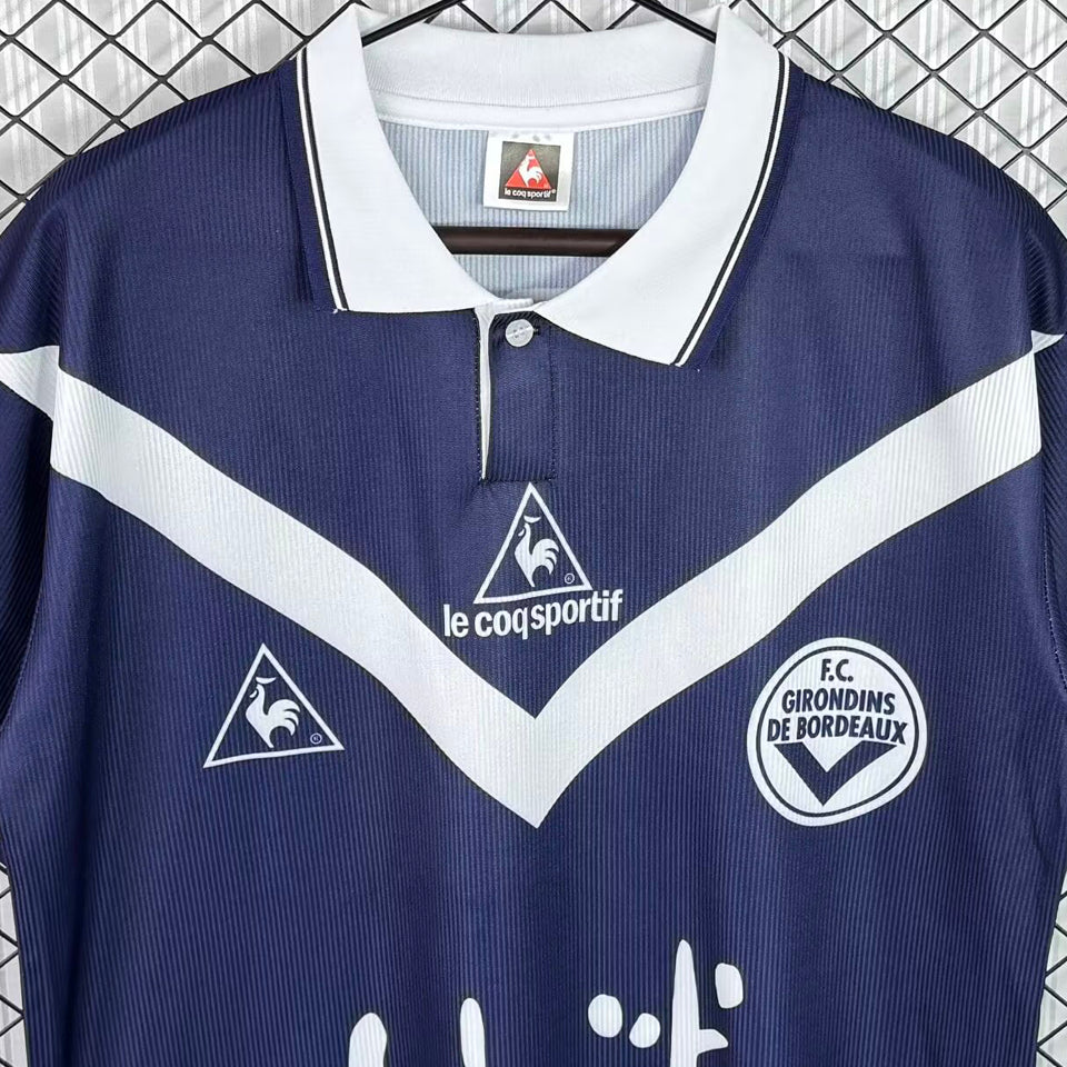 jersey 1998/1999 fc girondins de bordeaux local manga corta versión fan retro