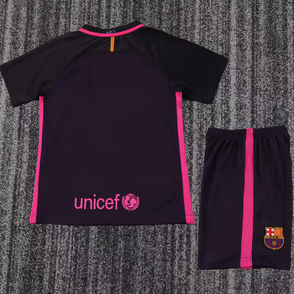 Jersey 2016/2017 Barcelona Visitante Manga corta Niño Retro