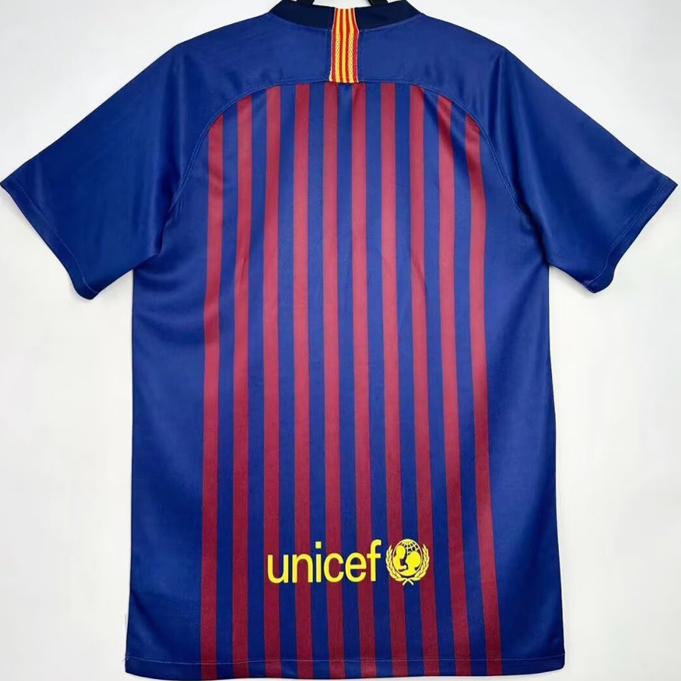 Jersey 2018/19 Barcelona Local Manga corta Versión Fan Retro