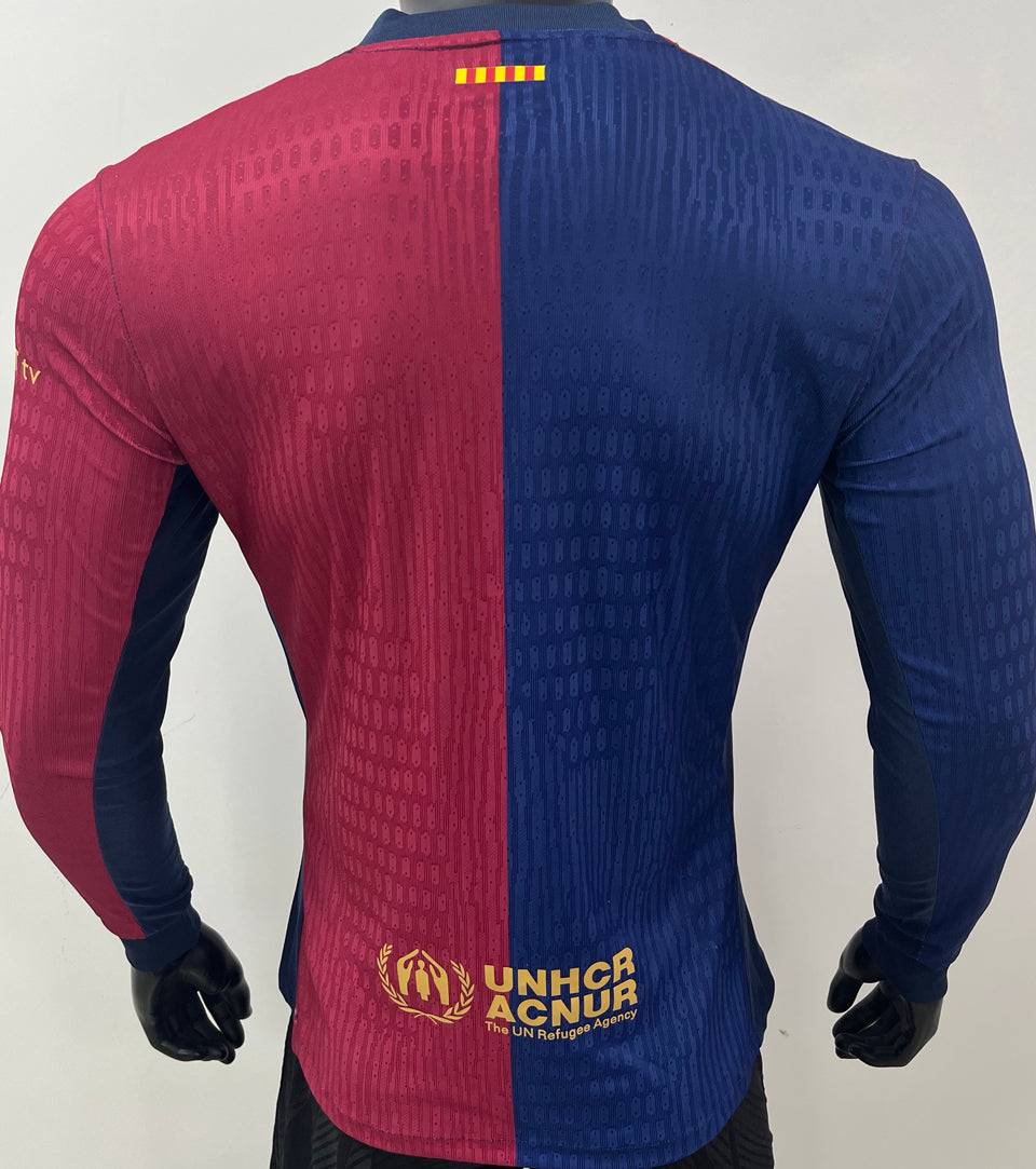 Jersey 2024/25 Barcelona Local Manga larga Versión Jugador