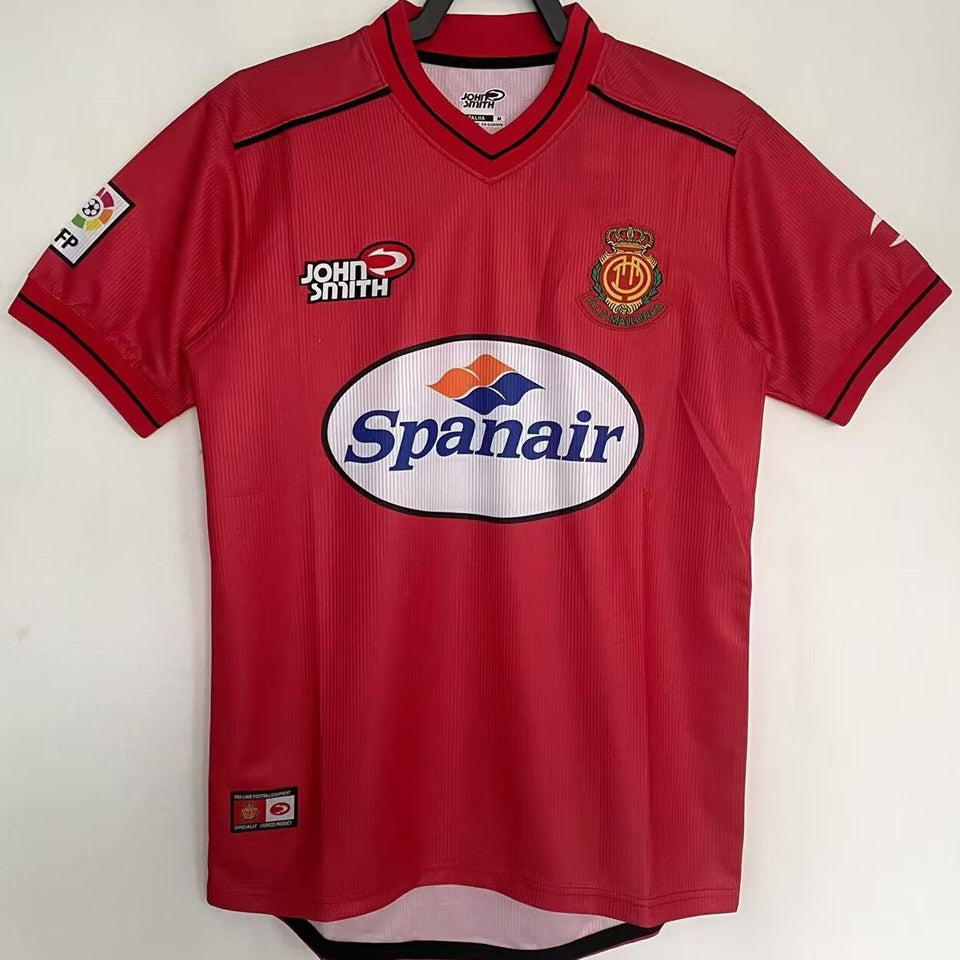 jersey 2000/2001 mallorca local manga corta versión fan retro