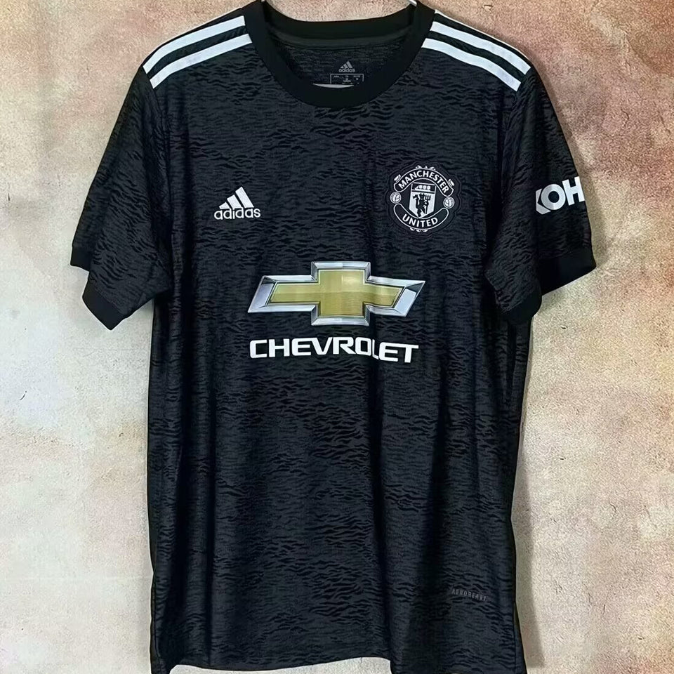 jersey 2020/21 manchester united visitante manga corta versión fan retro