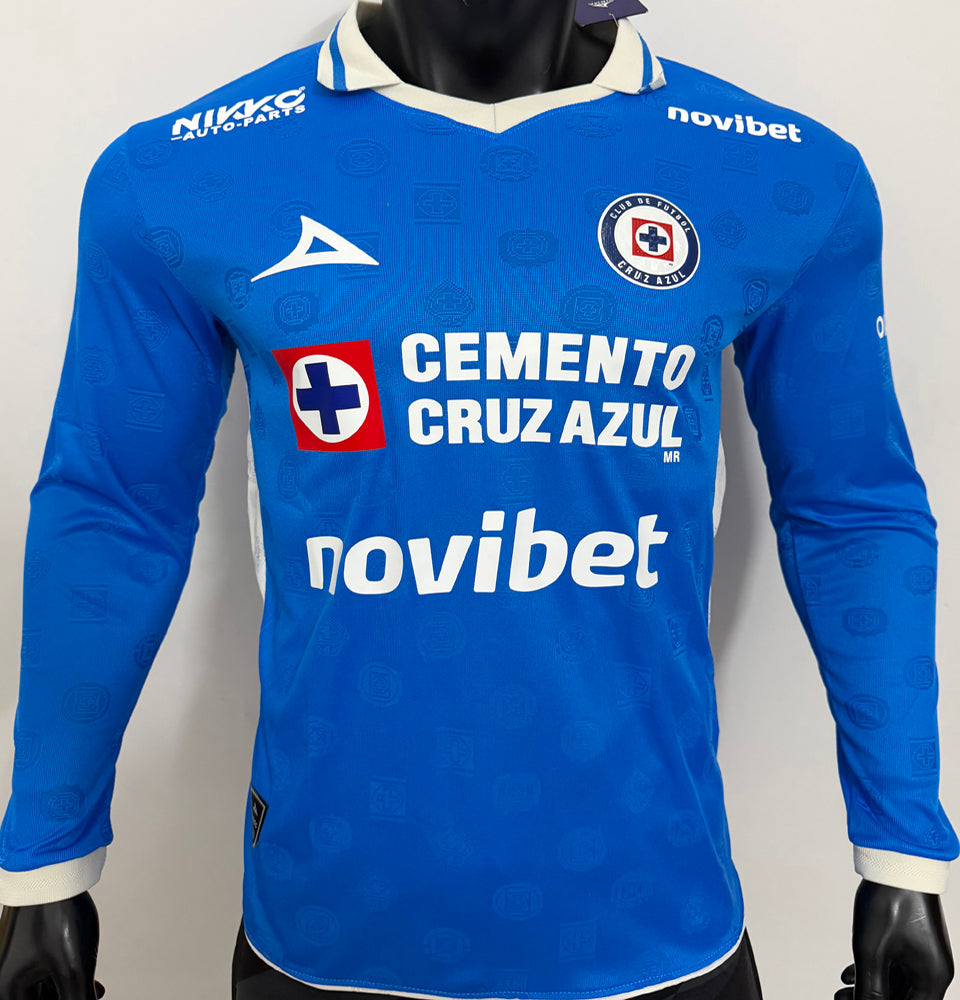 jersey 2026/27 cruz azul local manga larga versión jugador