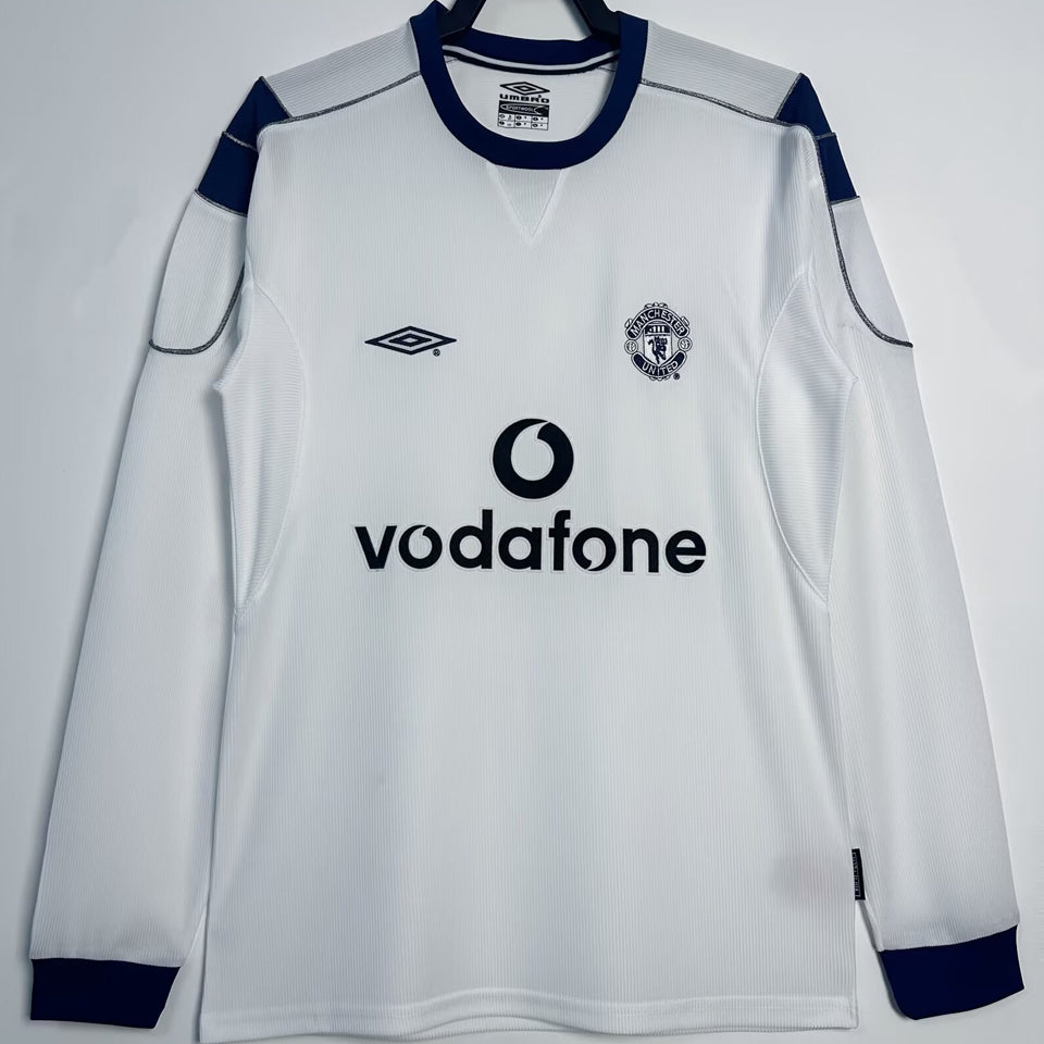 jersey 2000 manchester united visitante manga larga versión fan retro