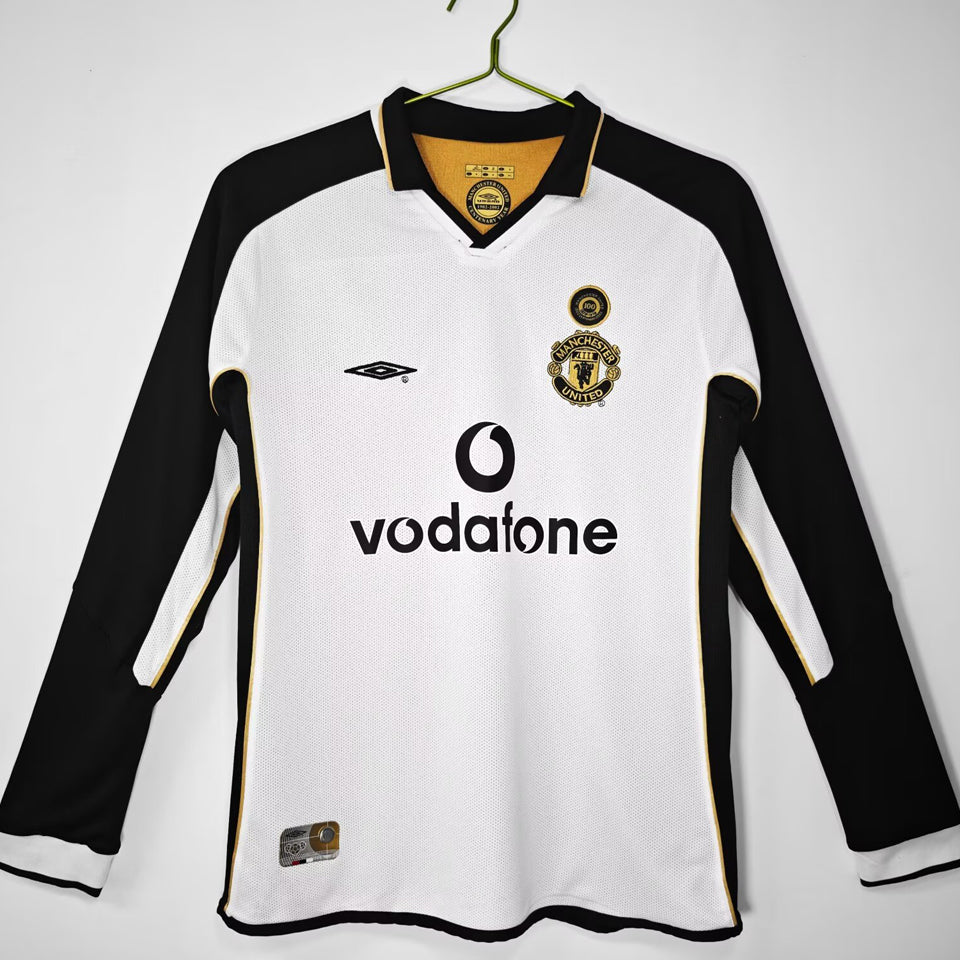 jersey 2001/02 manchester united especial manga larga versión fan retro