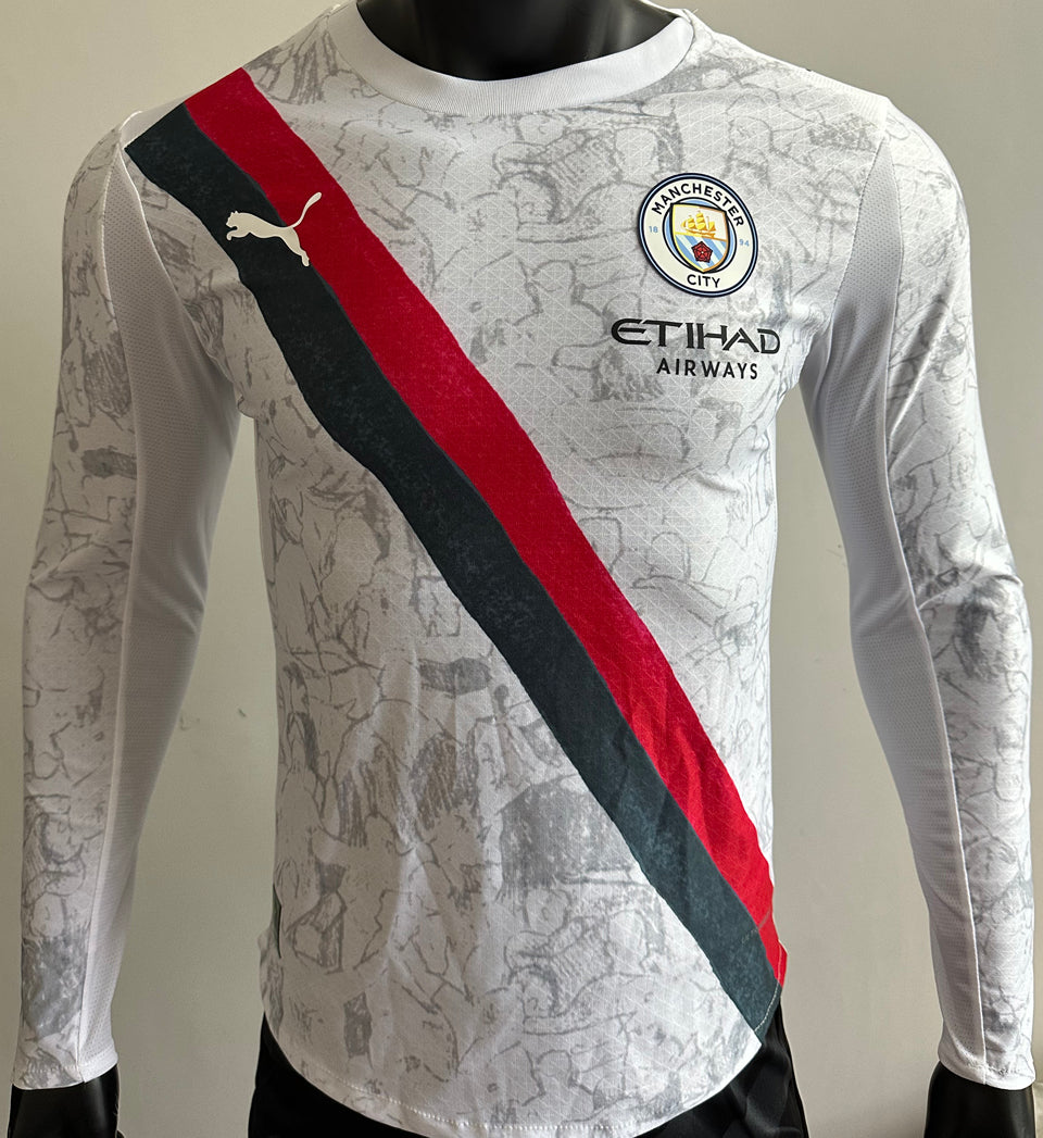 jersey 2025/26 manchester city visitante manga larga versión jugador
