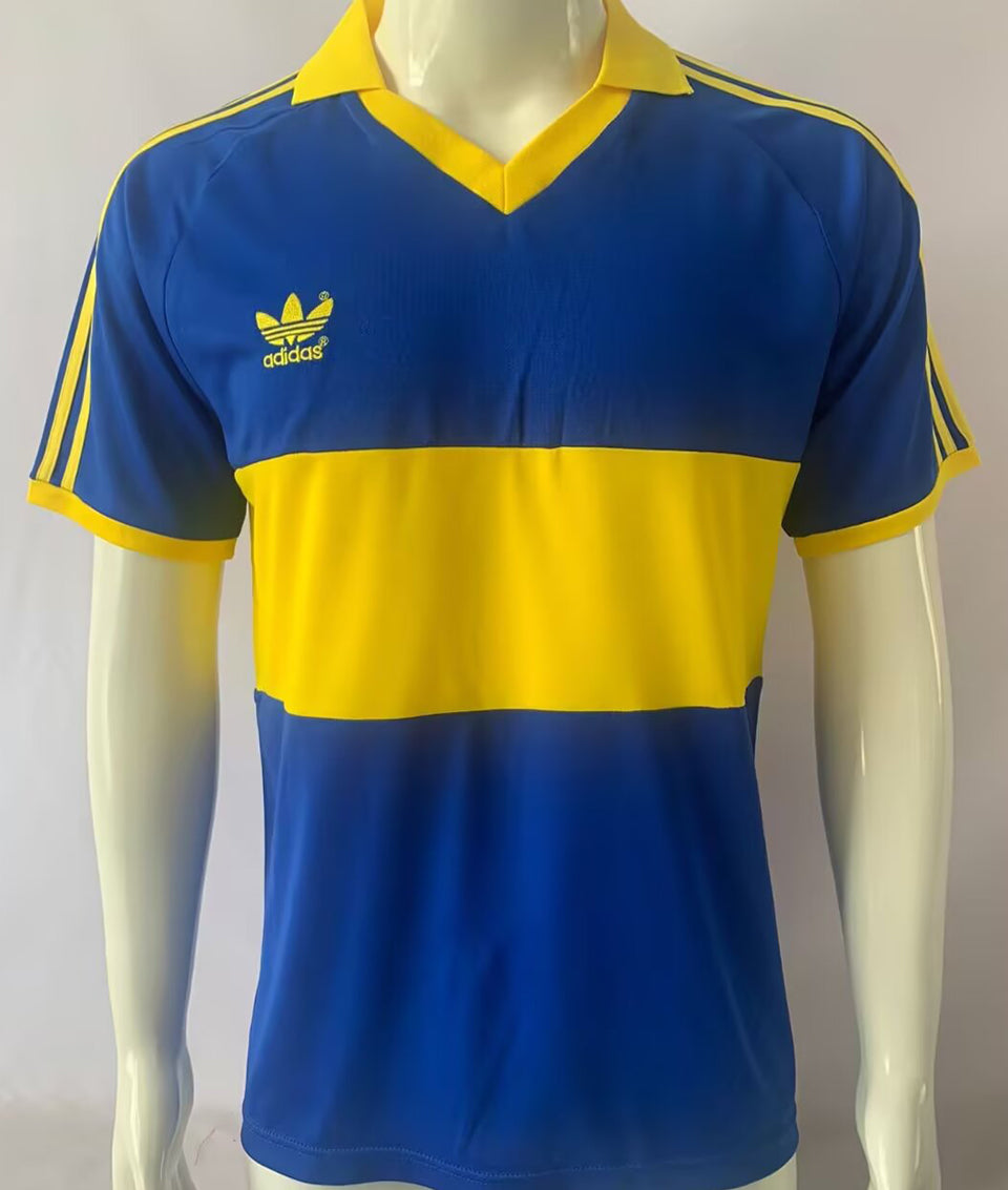 jersey 1985/86 boca local manga corta versión fan retro
