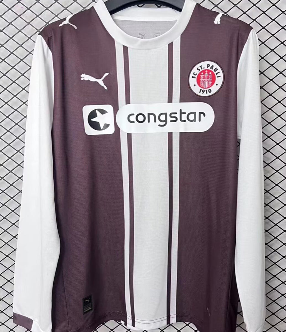 jersey 2026 st pauli especial manga larga versión fan
