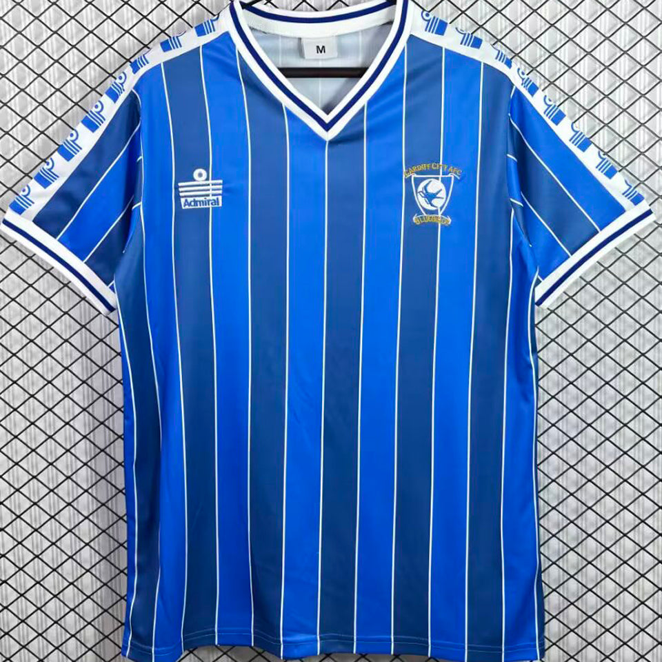 jersey 1985/1987 cardiff city local manga corta versión fan retro
