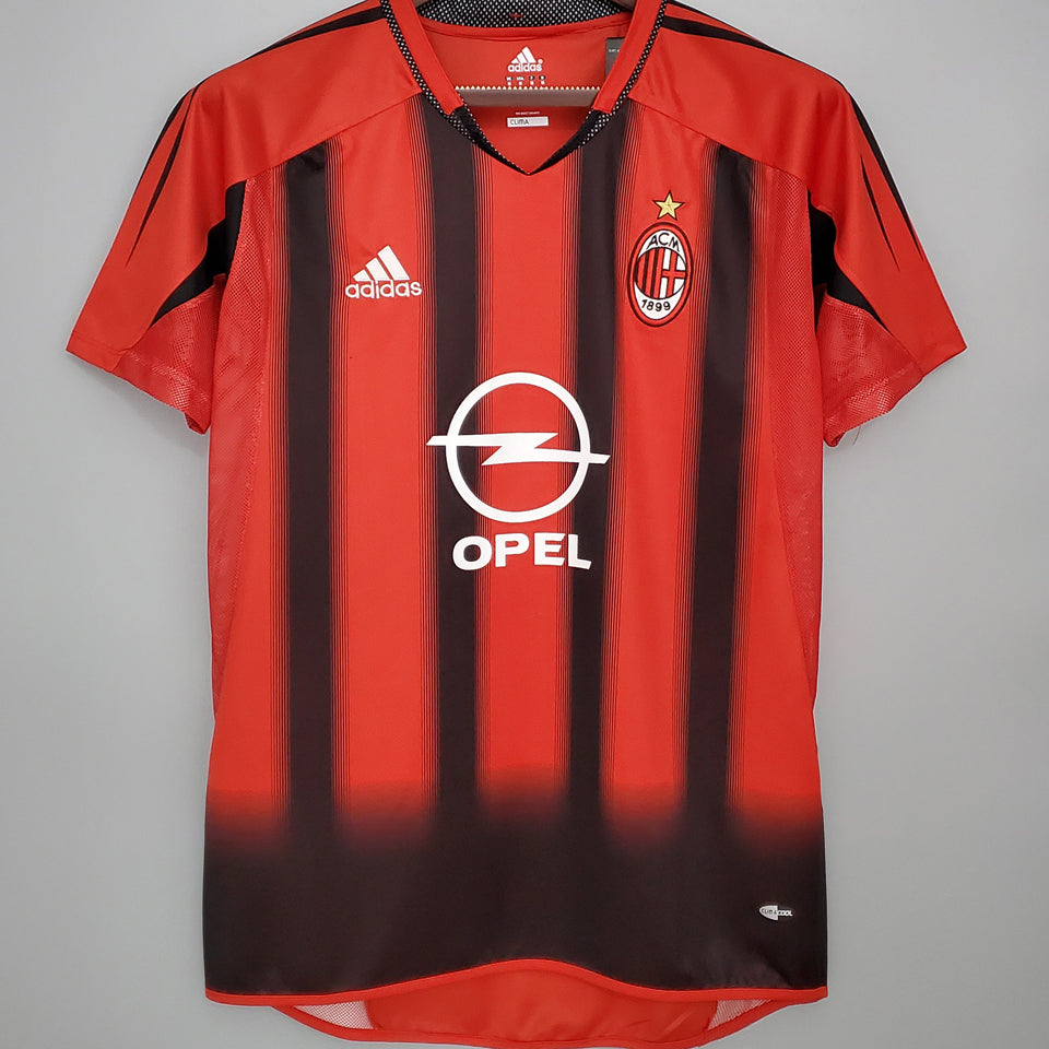 jersey 2004/2005 ac milan local manga corta versión fan retro