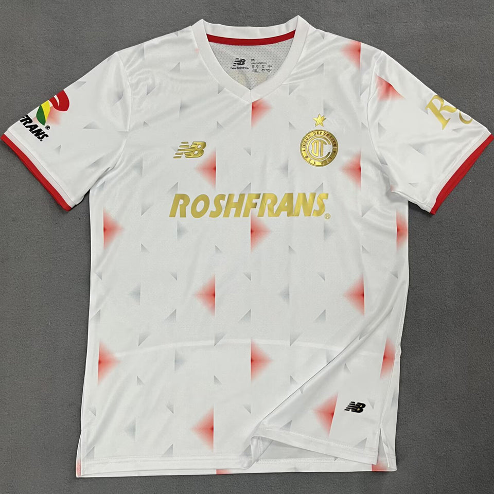 jersey 2025/26 deportivo toluca visitante manga corta versión fan