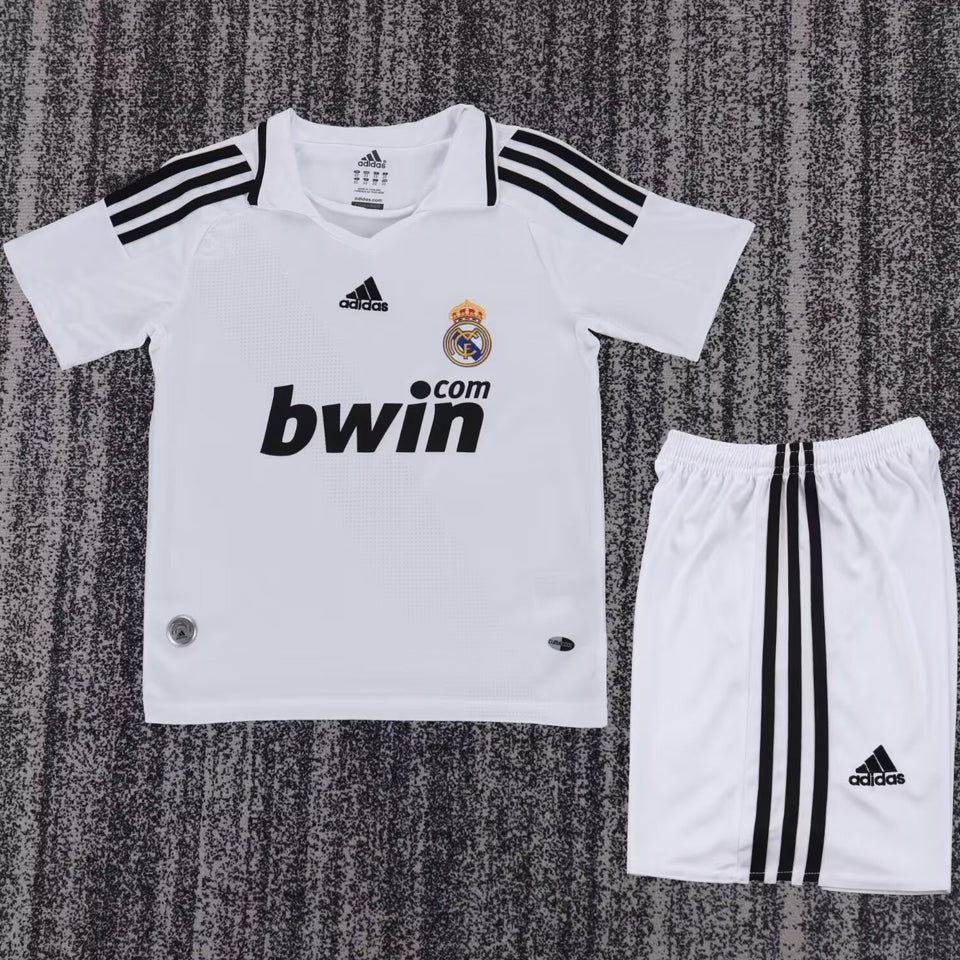 jersey 2008/2009 real madrid local manga corta niño retro