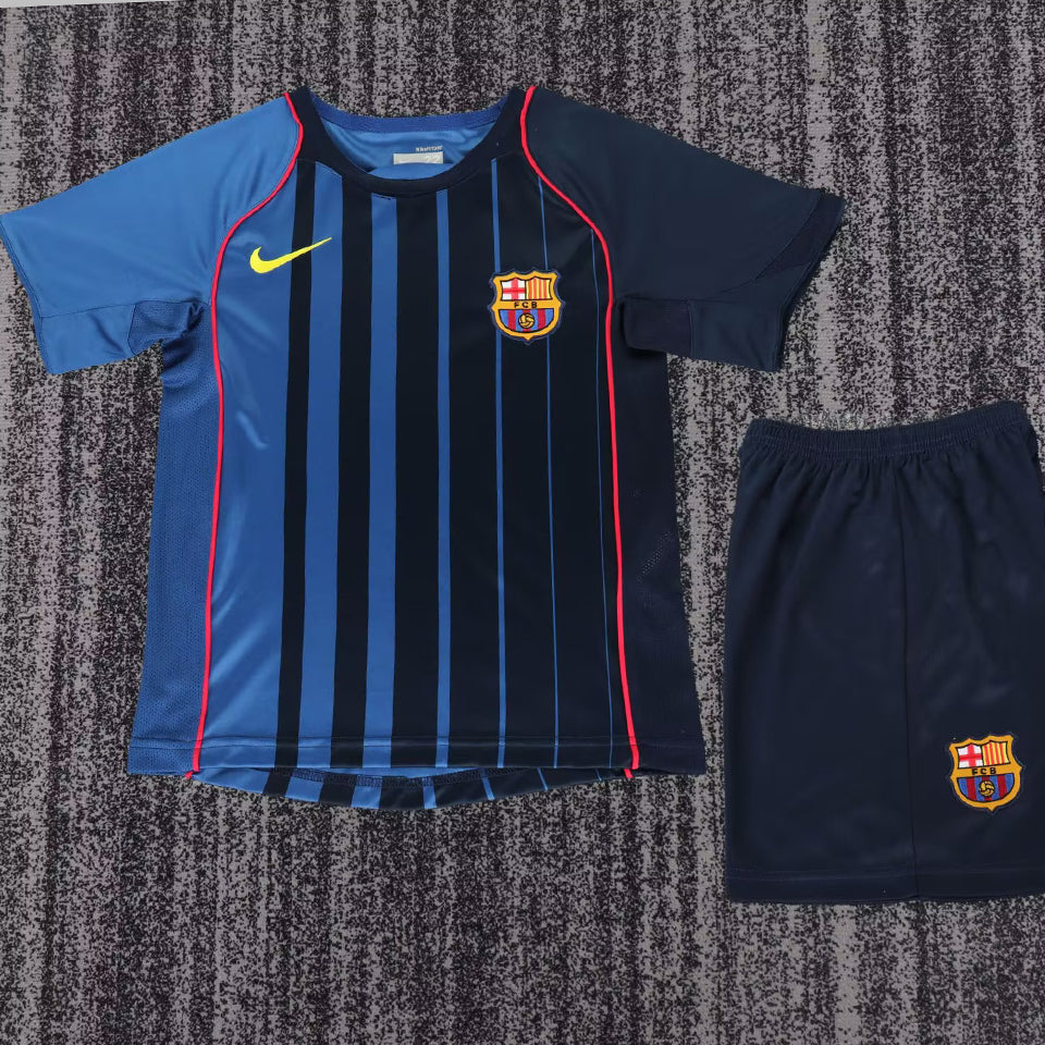 jersey 2004/2005 barcelona visitante manga corta niño retro