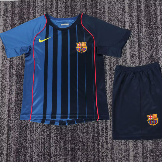 Jersey 2004/2005 Barcelona Visitante Manga corta Niño Retro