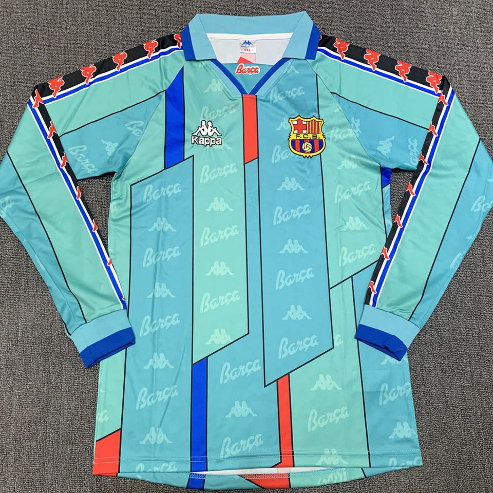 jersey 1996/97 barcelona visitante manga larga versión fan retro