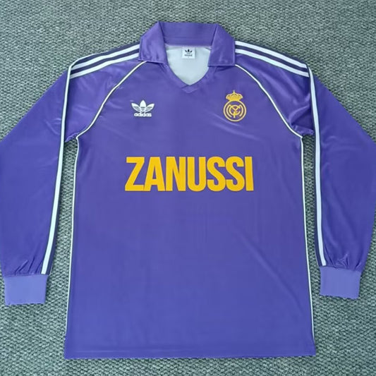Jersey 1984/85 Real Madrid Visitante Manga larga Versión Fan Retro