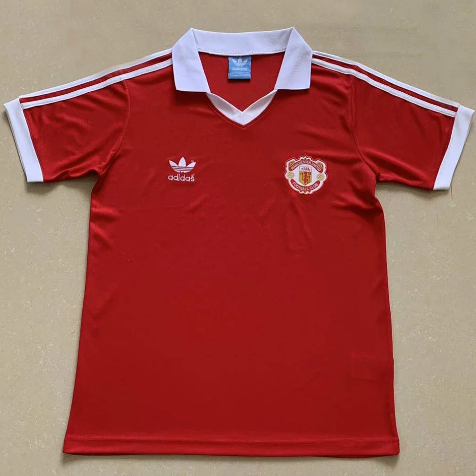 Jersey 1980 Manchester United Local Manga corta Versión Fan Retro