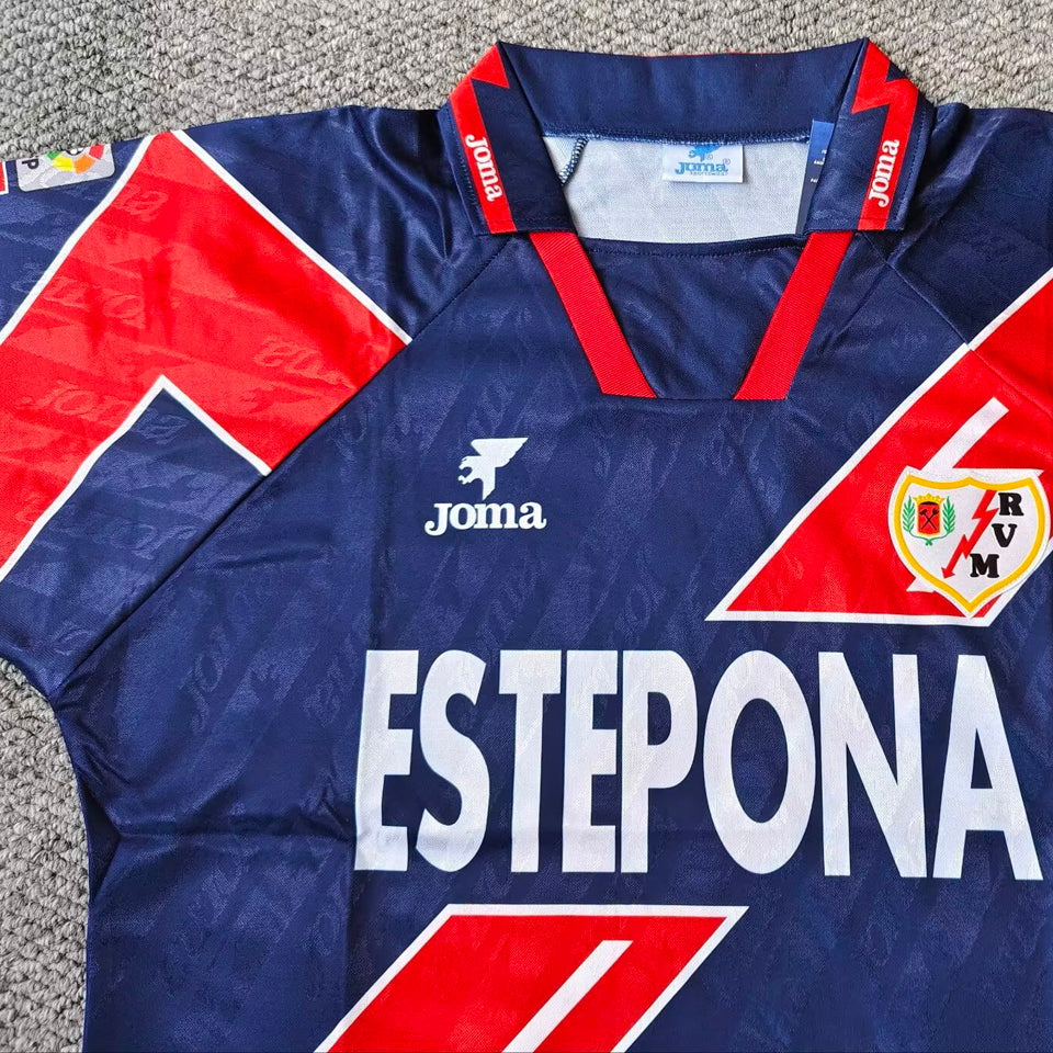 jersey 1995/1996 rayo vallecano visitante manga corta versión fan retro