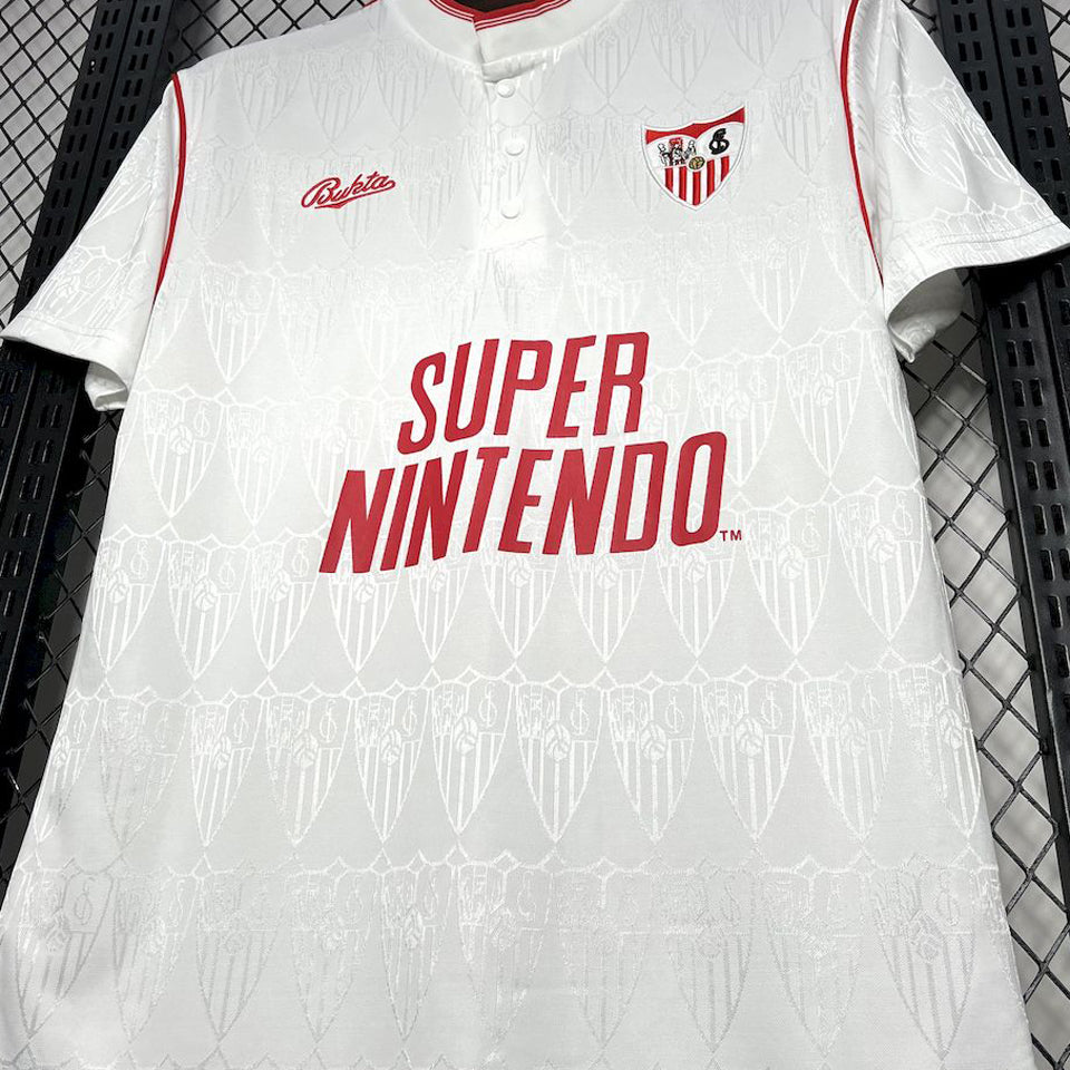 jersey 1991/92 sevilla fc local manga corta versión fan retro