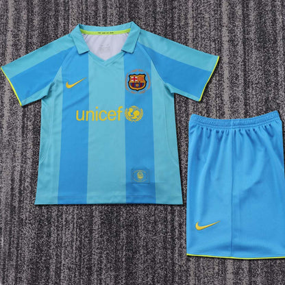 Jersey 2007/08 Barcelona Visitante Manga corta Niño Retro