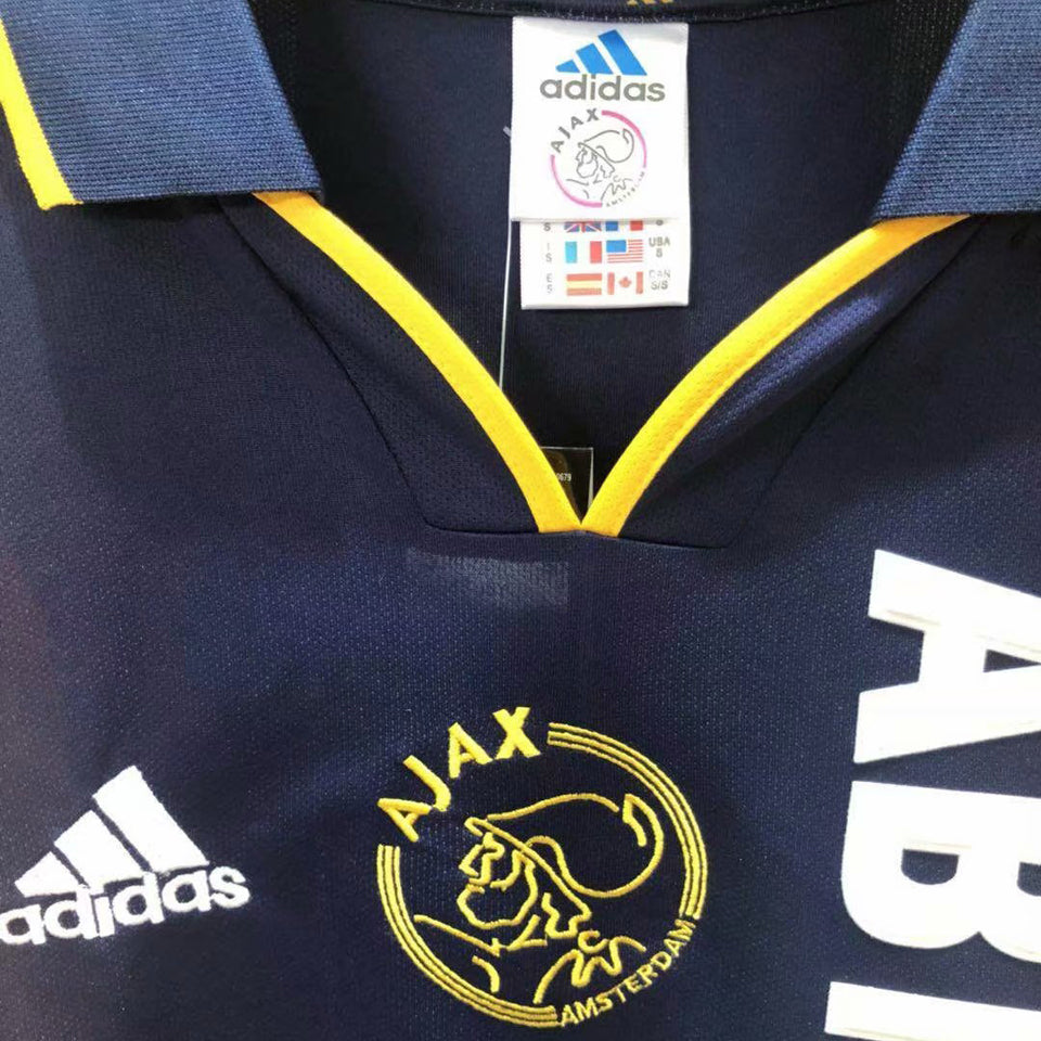 jersey 2000/01 ajax visitante manga corta versión fan retro