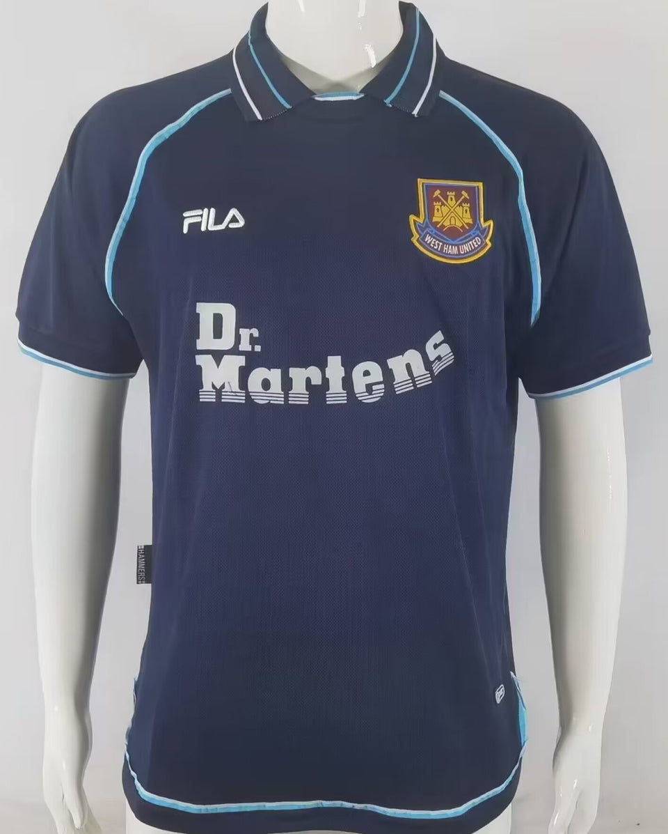 jersey 1999 west ham tercero manga corta versión fan retro