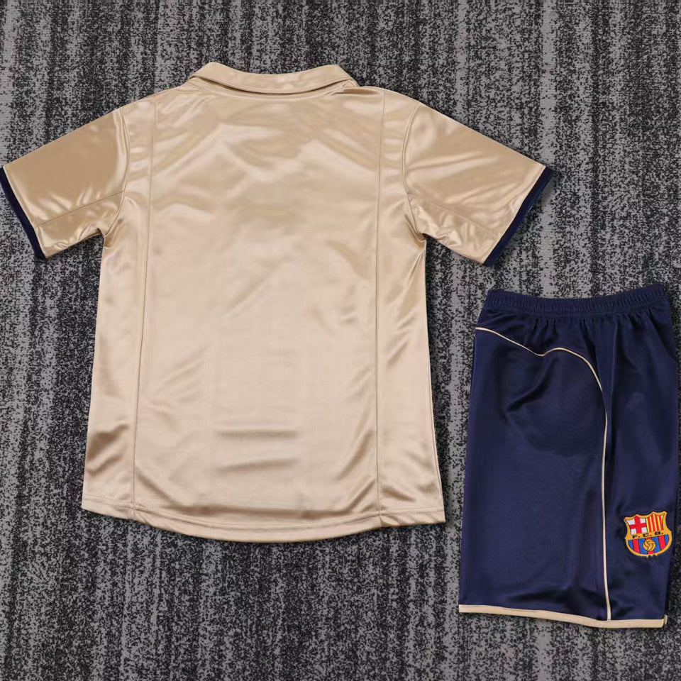 Jersey 2001/2002 Barcelona Visitante Manga corta Niño Retro