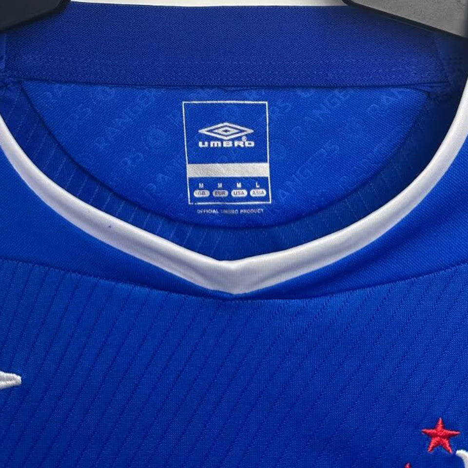 jersey 2008/09 rangers local manga corta versión fan retro