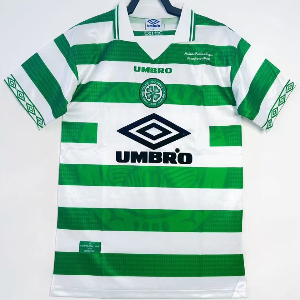 jersey 1998 celtic local manga corta versión fan retro