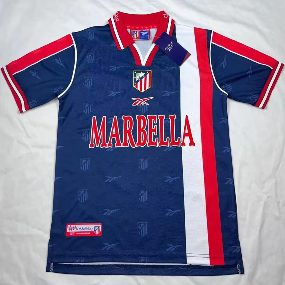 jersey 1998/99 atletico de madrid visitante manga corta versión fan retro