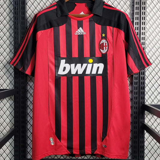 Jersey 2007/08 AC Milan Local Manga corta Versión Fan Retro