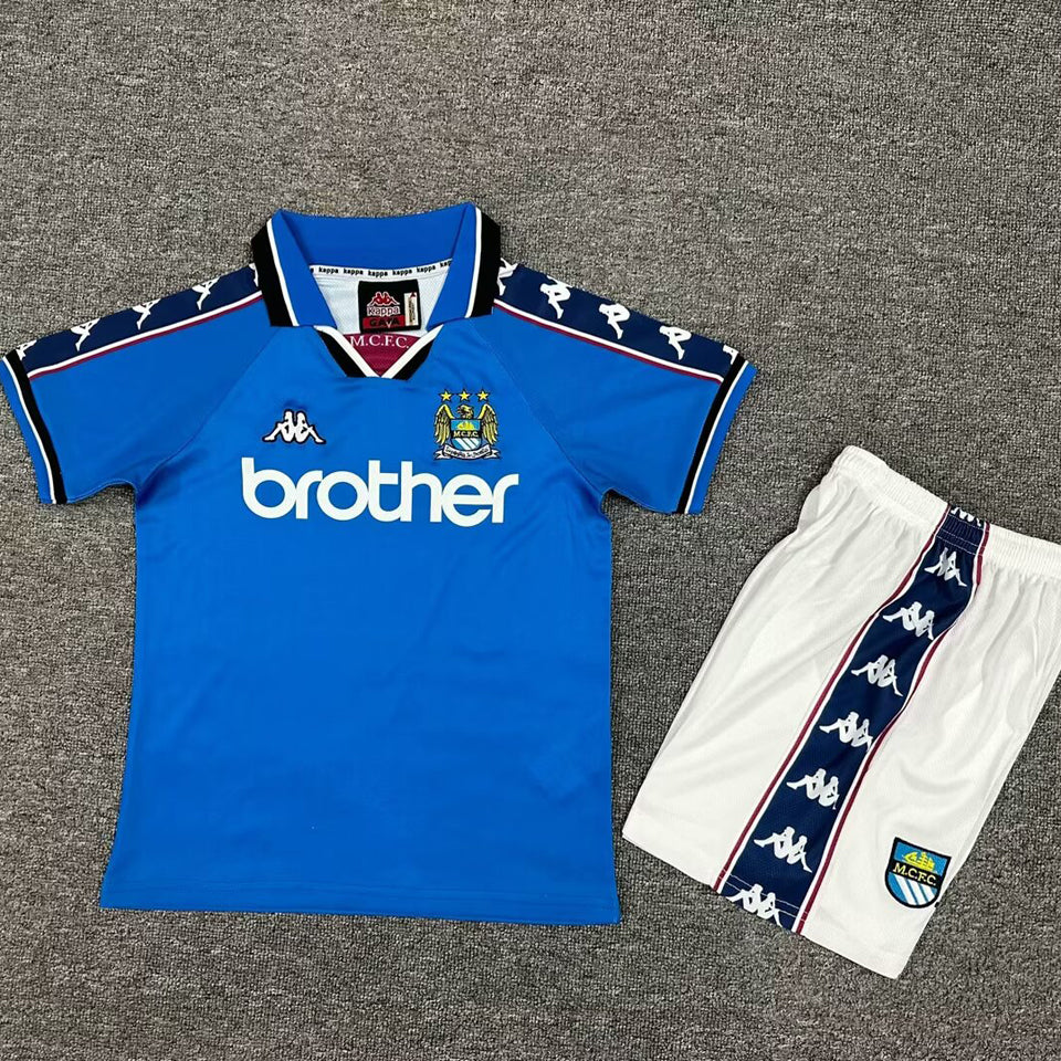 Jersey 1997/98 Manchester City Local Manga corta Niño Retro