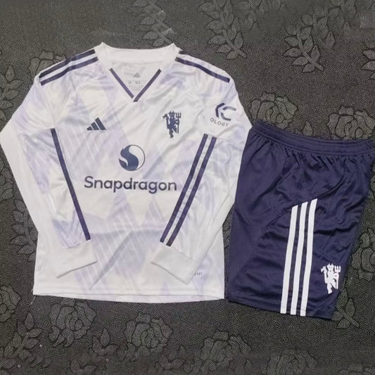 Jersey 2025/26 Manchester United Visitante Manga larga Niño