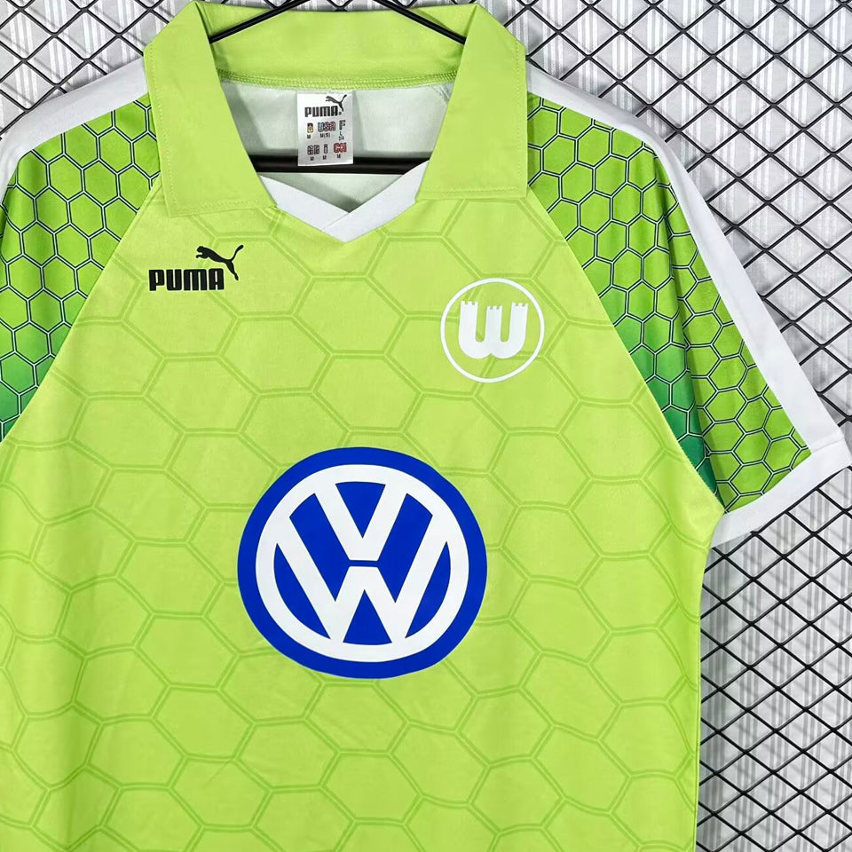 jersey 1997/1998 wolfsburg local manga corta versión fan retro